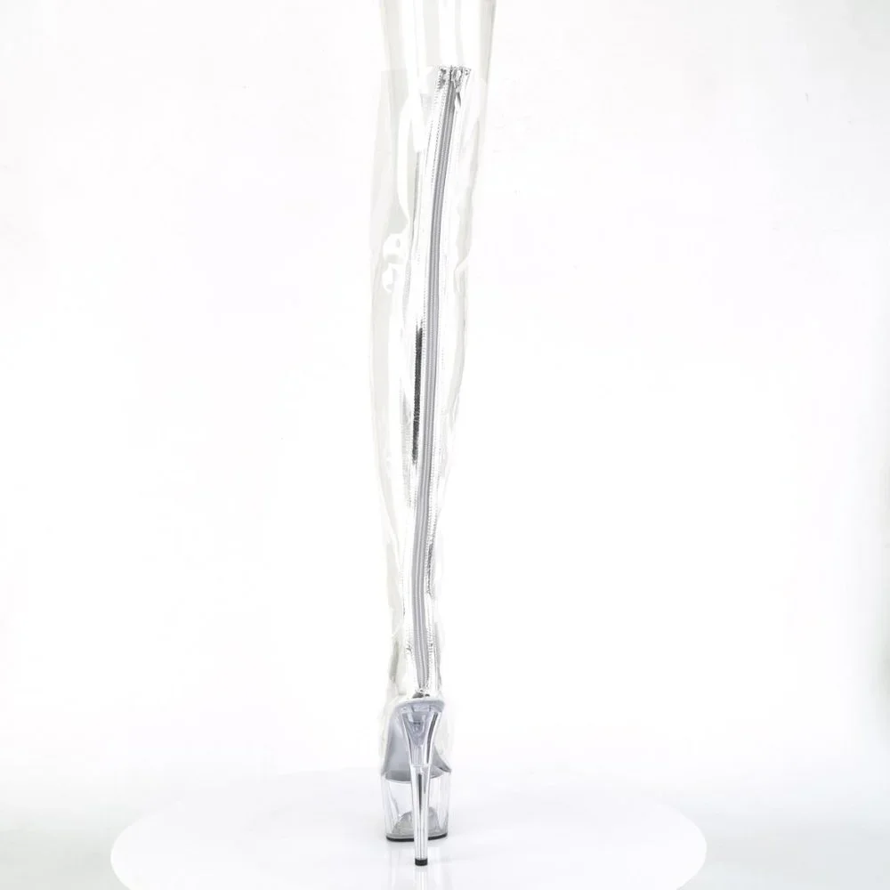 Clear Heeled Thigh High Boots - Picture 5 of 5